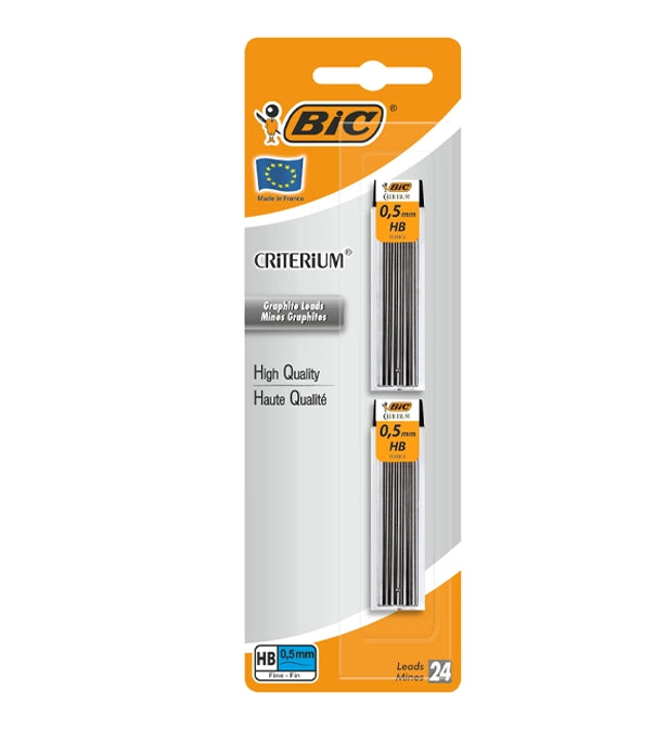 Étui de 12 Mines Criterium 0.5mm HB BIC