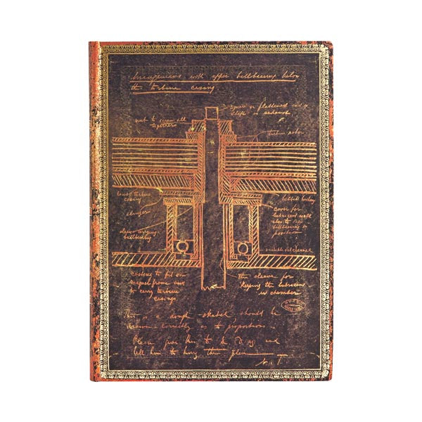 Carnet Souple Tesla Croquis d’une Turbine Mini Ligné Paperblanks