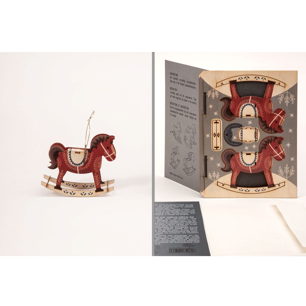 Carte de Vœux Déco 3D Cheval À Bascule formes Berlin