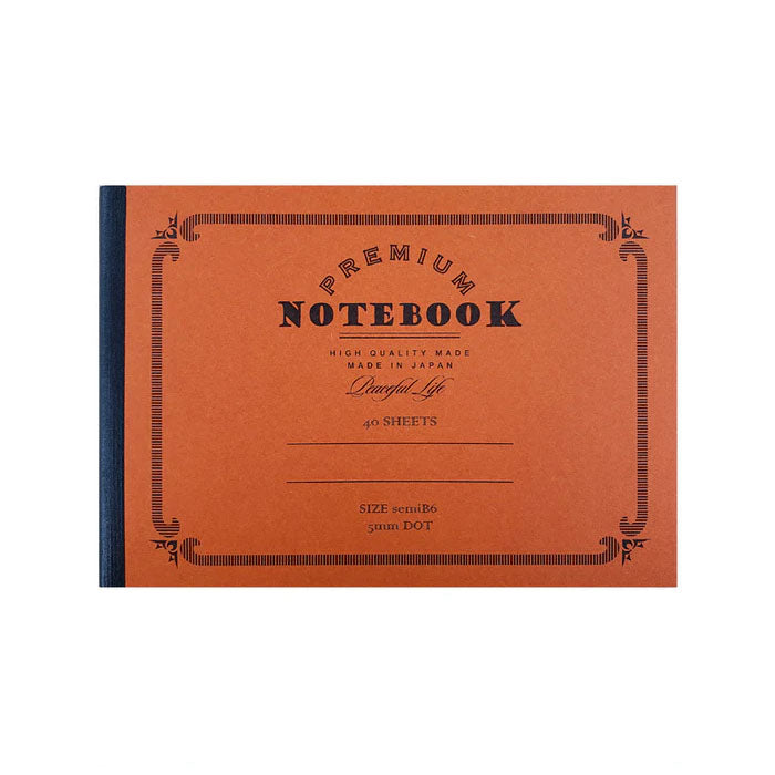 Carnet B6 Horizontal Souple Ligné Vermillon Daiso