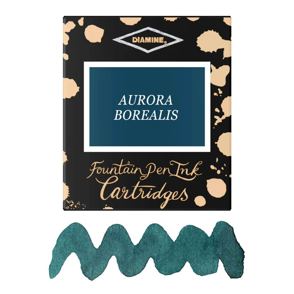 6 Cartouches pour Stylos-Plume Aurora Borealis Diamine