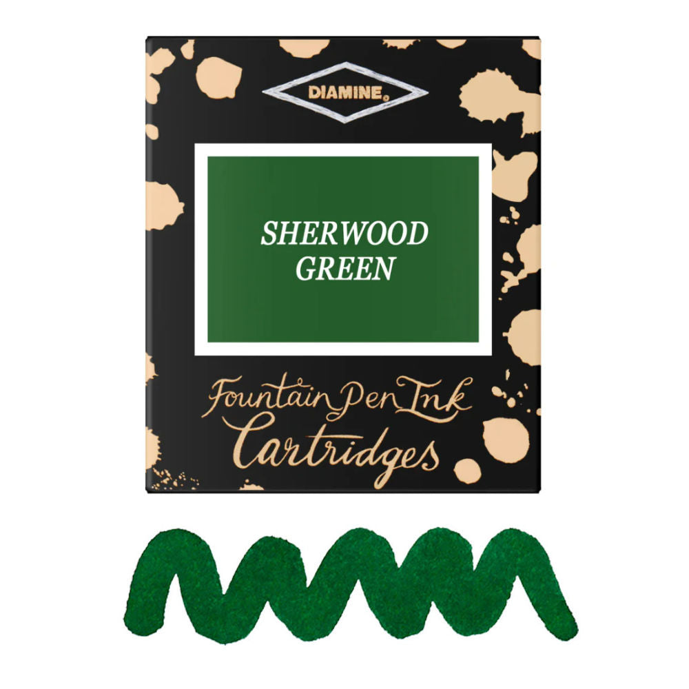 6 Cartouches pour Stylos-Plume Sherwood Green Diamine