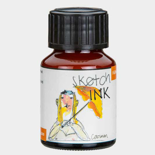 Encre pour Dessin Carmen Orange 50ml Rohrer & Klingner