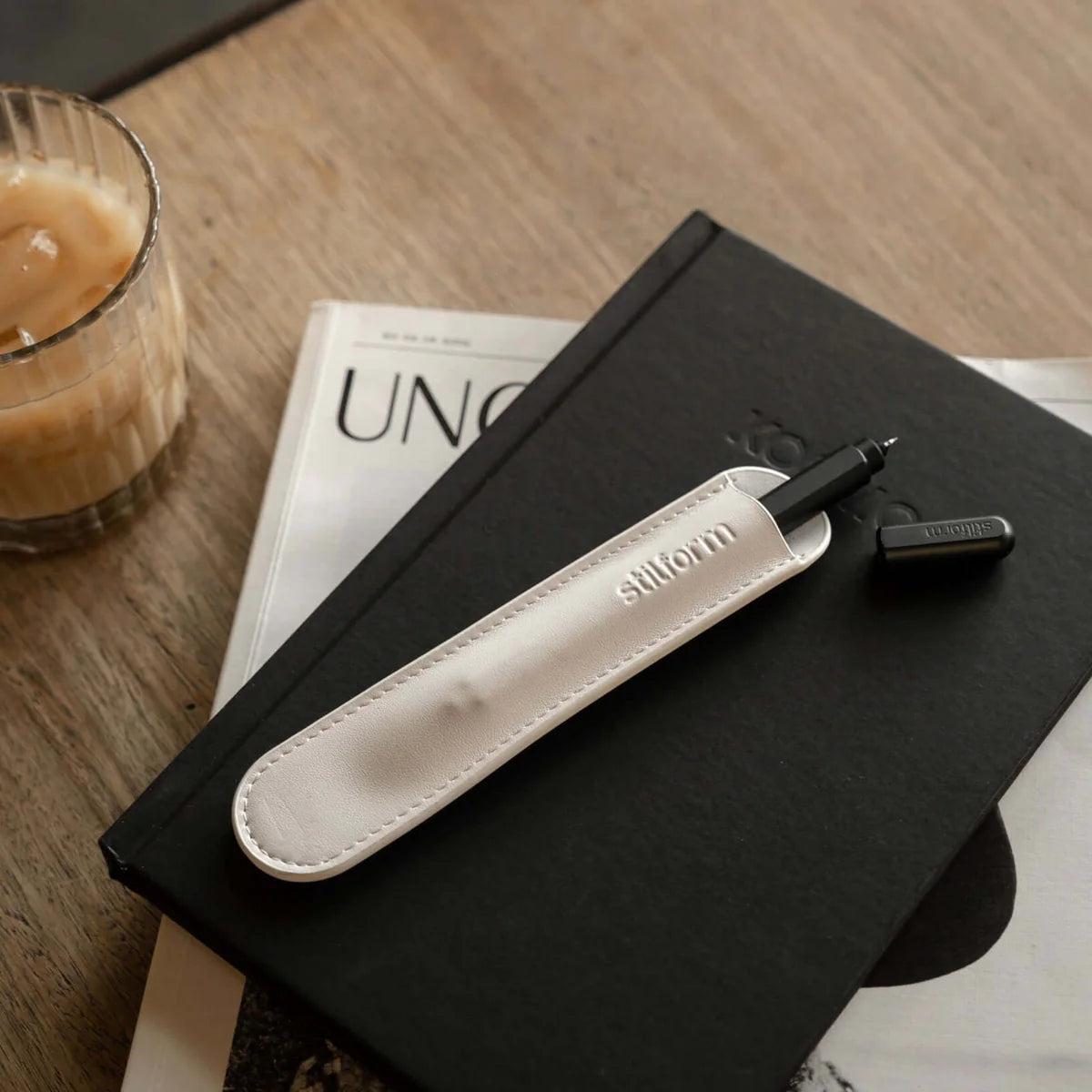 Étui pour Stylo-Plume en Cuir Blanc Stilform