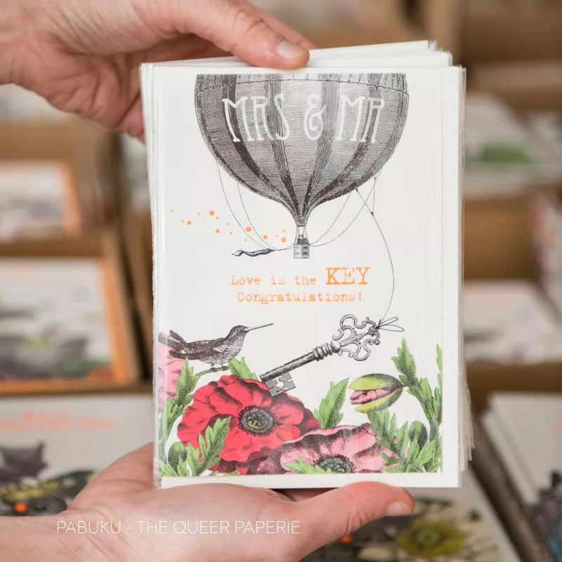 Carte de Vœux Key Mrs & Mr Pabuku