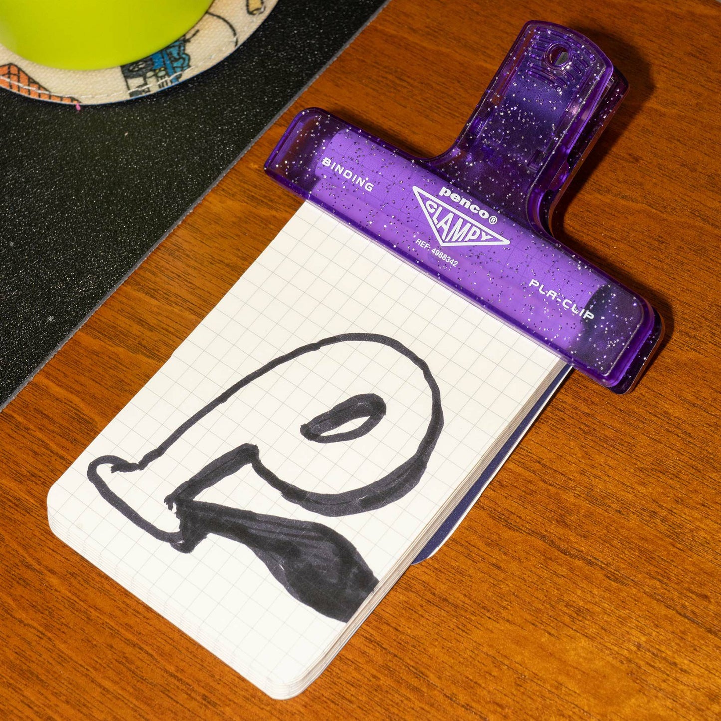 Pince Pla-Clip Pailleté Vert Clair Penco