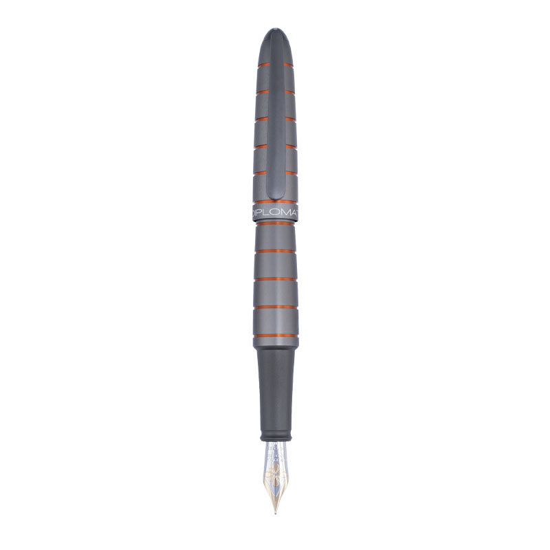 Stylo-Plume Elox Ring Gris/Orange 14 Carats Diplomat