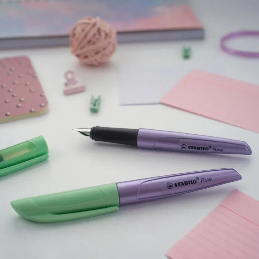 Stylo-Plume Flow Cosmetic Vert/Violet M Stabilo