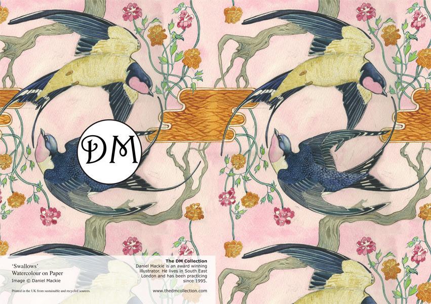 Carte de Voeux Hirondelles The DM Collection