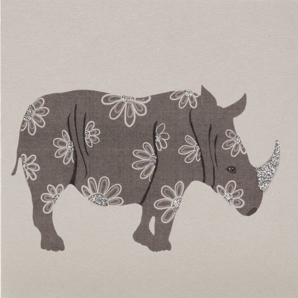 Carte de Voeux Rhinocéros English Graphics