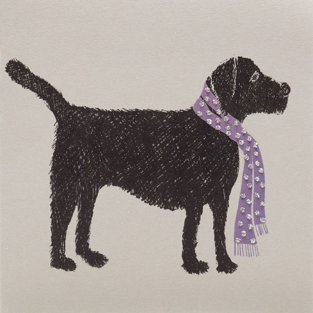 Carte de Voeux Labrador Noir English Graphics