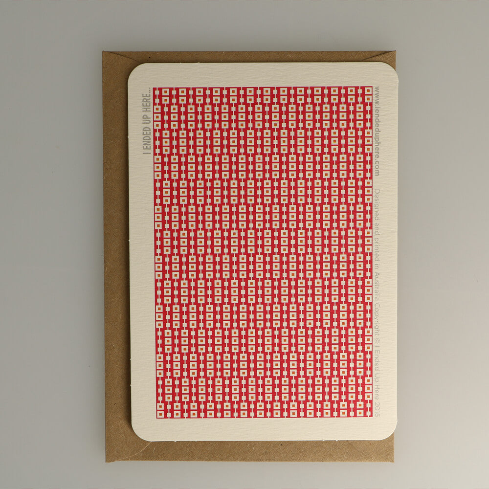 Carte de Vœux Reine de Carreau #2 I Ended Up Here