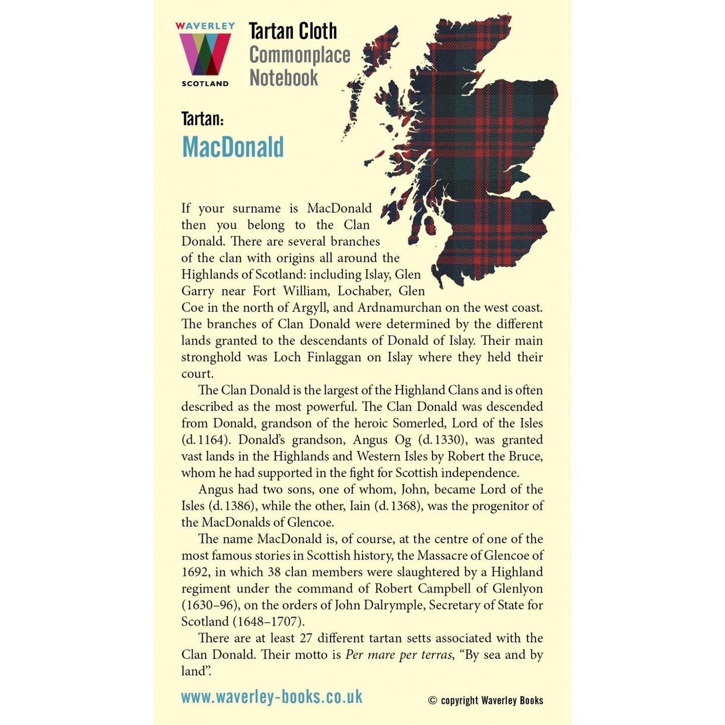 Carnet Poche Macdonald Waverley Scotland