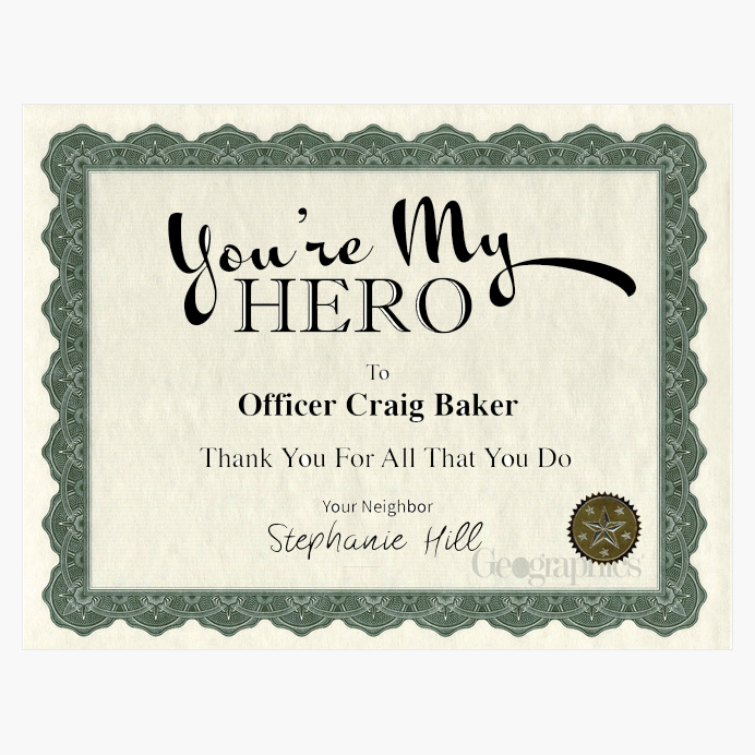 Geographics Optima Certificat de Récompense Vert