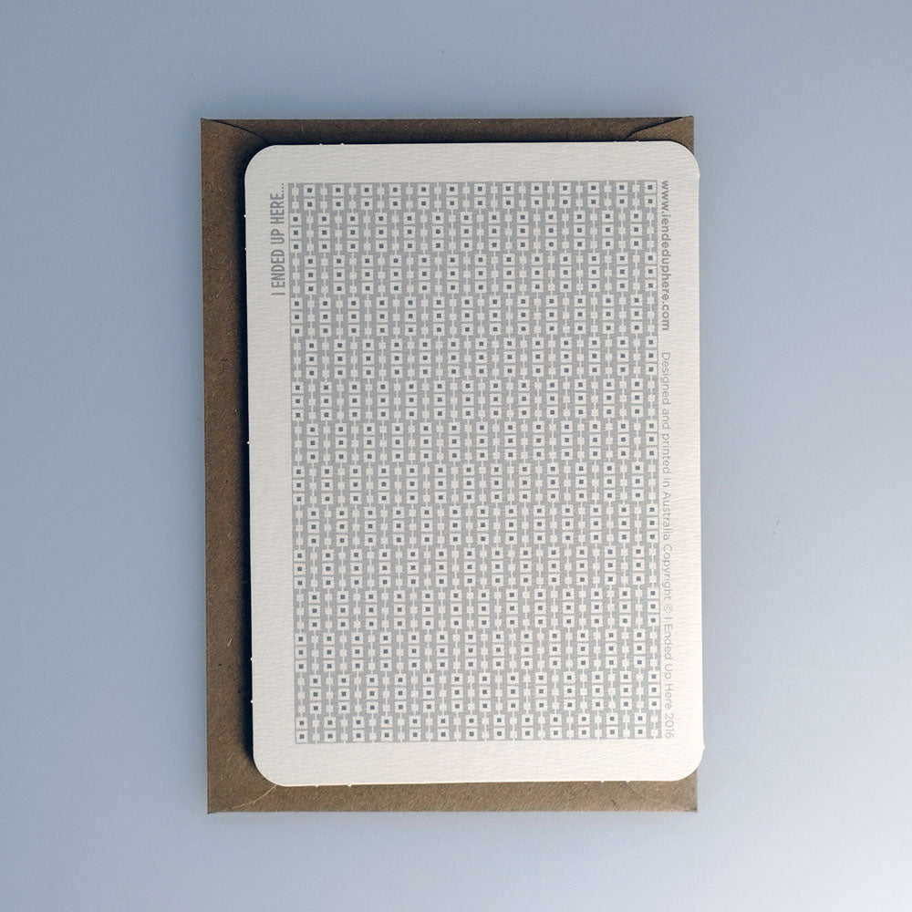 Carte de Vœux 7 de Trèfle I Ended Up Here