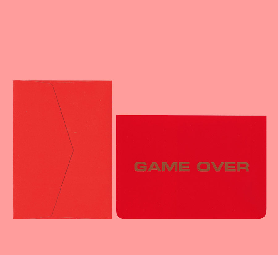 Carte de Voeux A6 Double Game Over Le Typographe