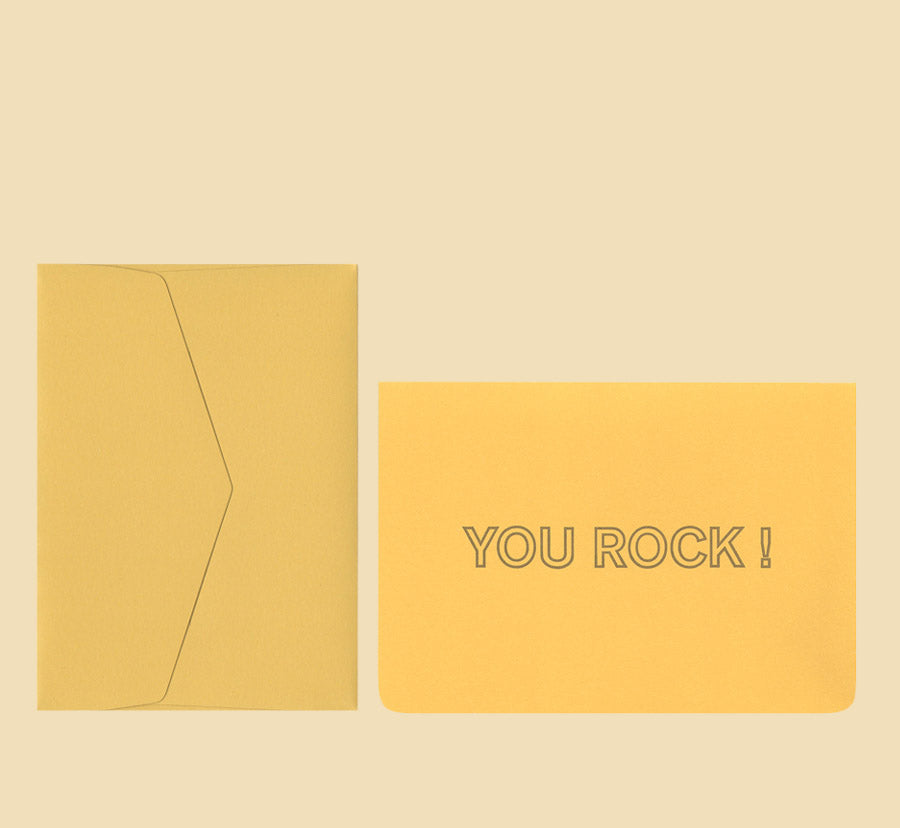 Carte de Voeux A6 Double You Rock Le Typographe