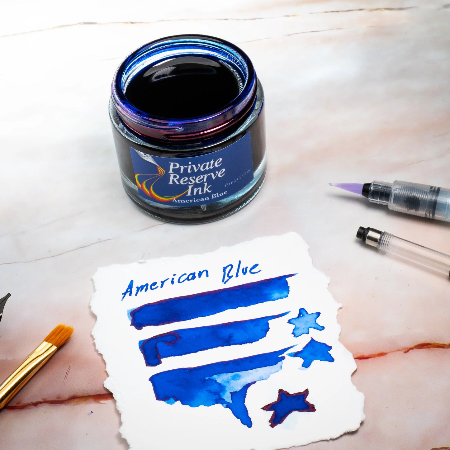 12 Cartouches pour Stylo-Plume American Blue Private Reserve Ink