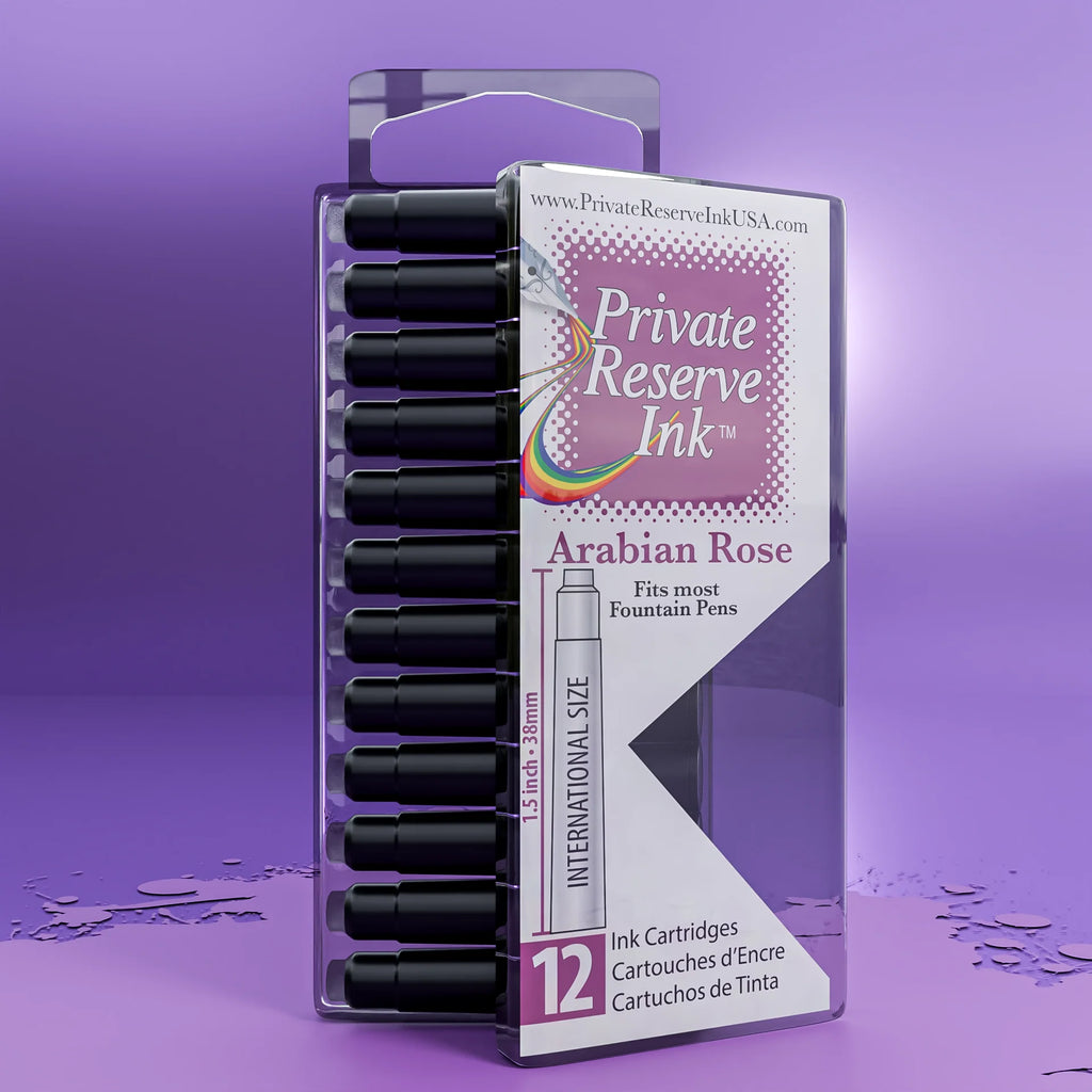 12 Cartouches pour Stylo-Plume Arabian Rose Private Reserve Ink