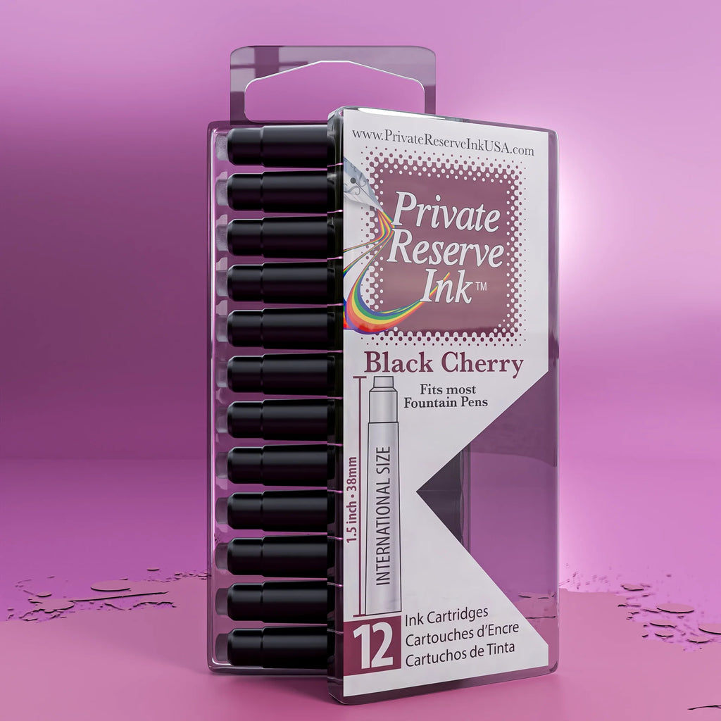 12 Cartouches pour Stylo-Plume Black Cherry Private Reserve Ink