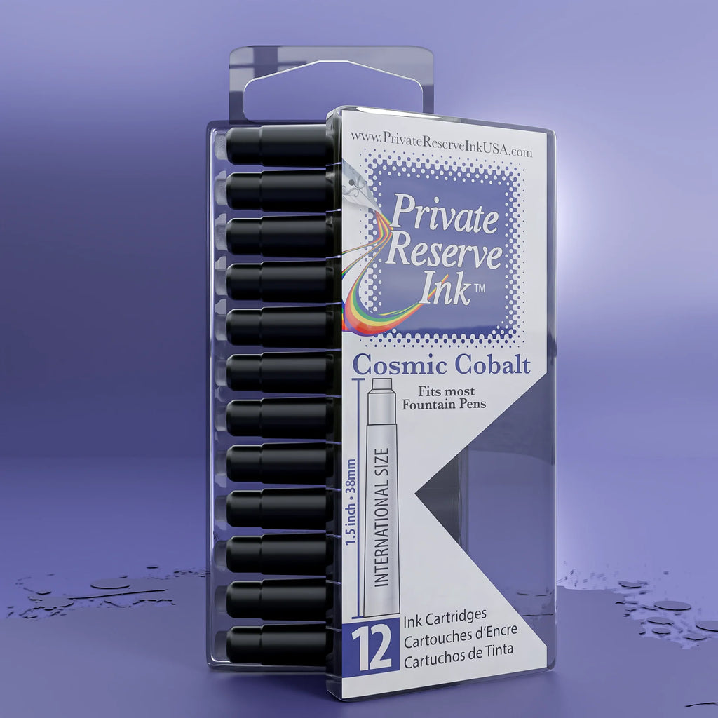 12 Cartouches pour Stylo-Plume Cosmic Cobalt Private Reserve Ink