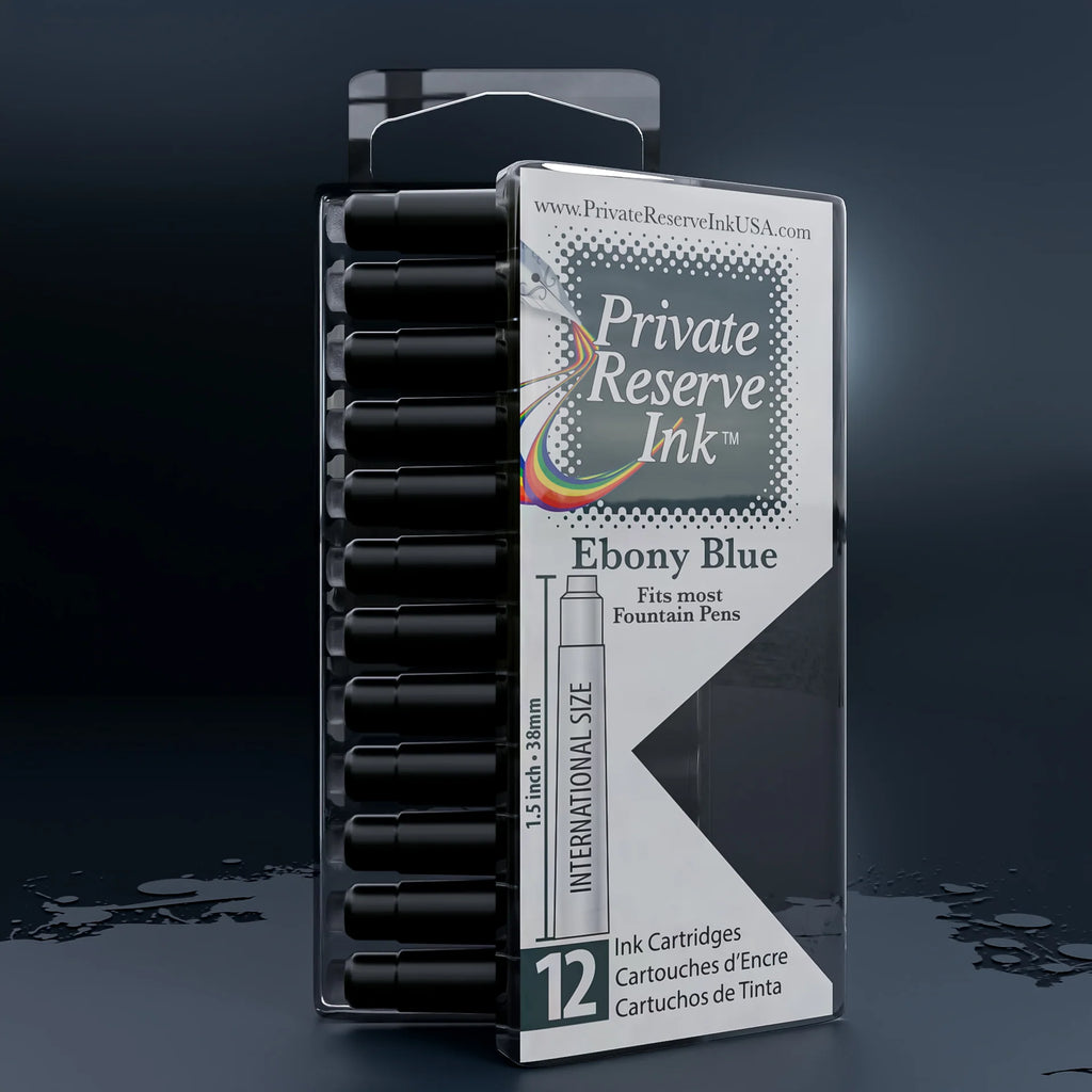 12 Cartouches pour Stylo-Plume Ebony Blue Private Reserve Ink