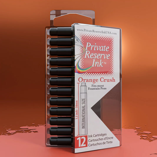 12 Cartouches pour Stylo-Plume Orange Crush Private Reserve Ink