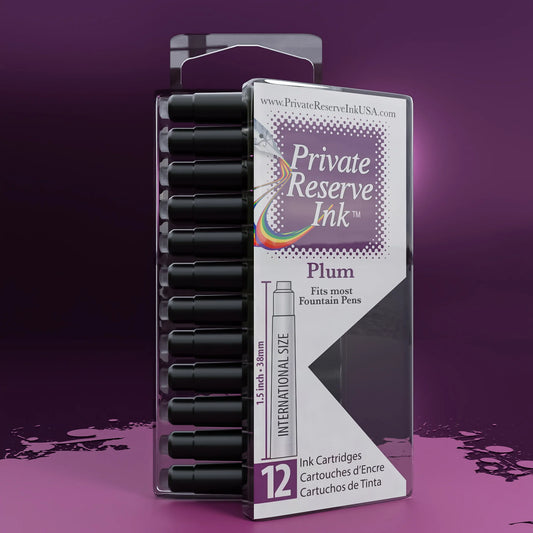 12 Cartouches pour Stylo-Plume Plum Private Reserve Ink