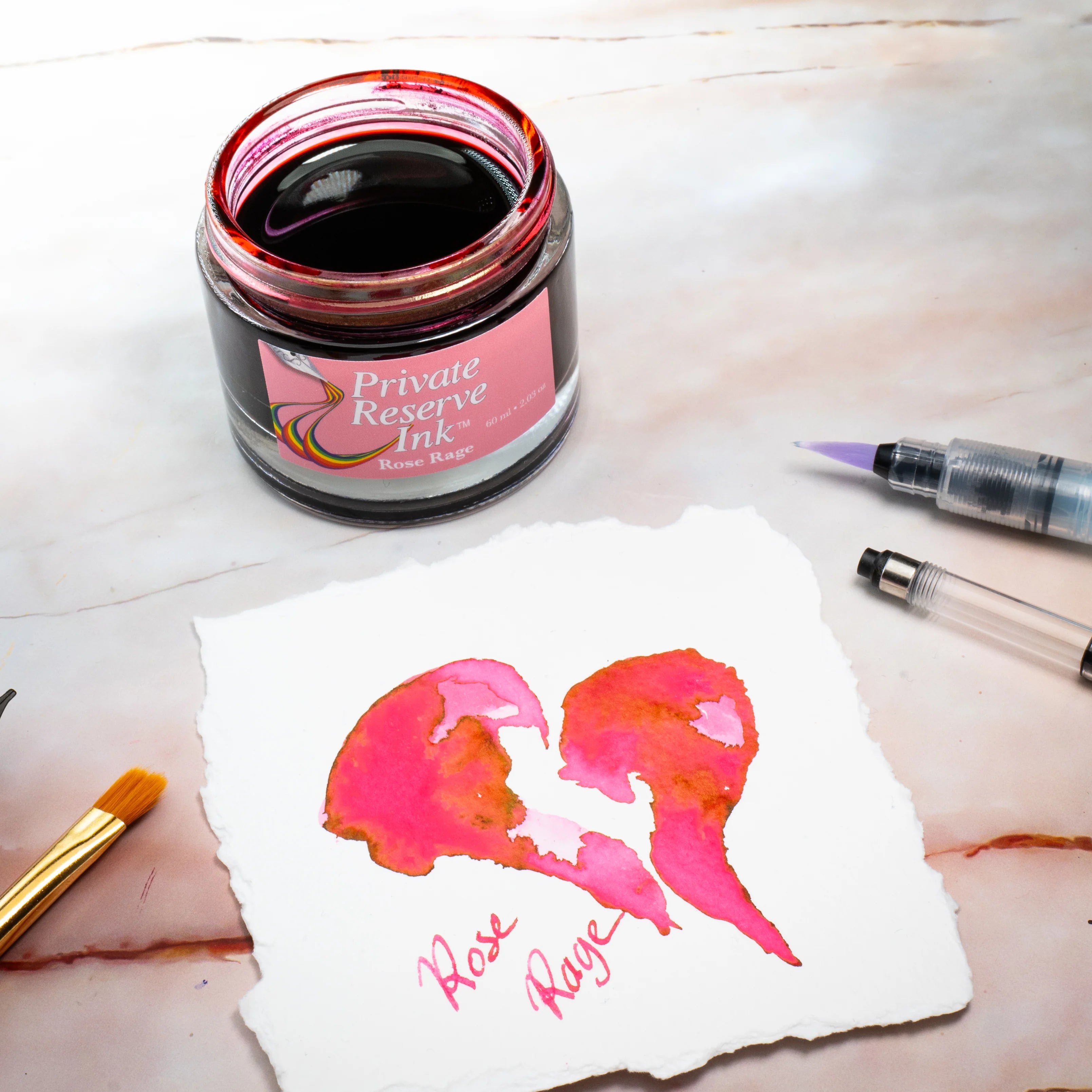 12 Cartouches pour Stylo-Plume Rose Rage Private Reserve Ink