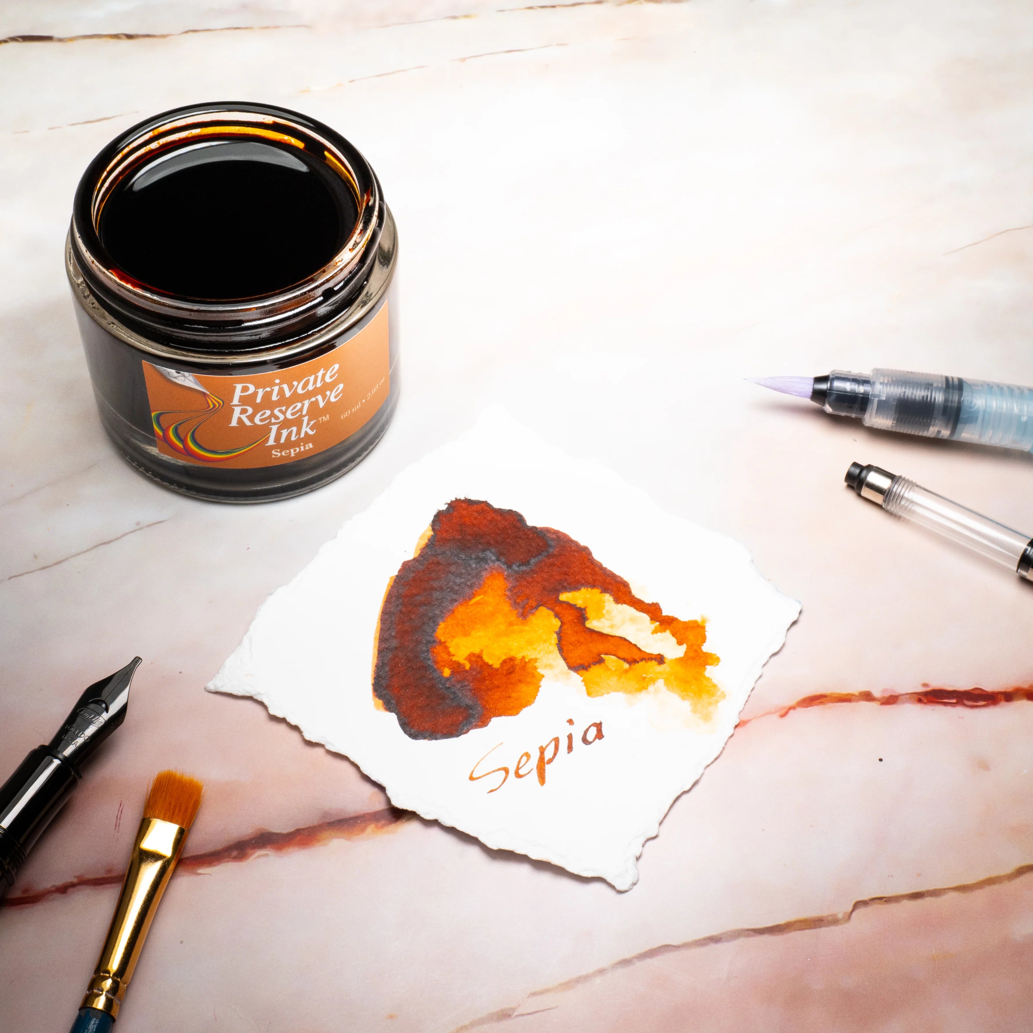 12 Cartouches pour Stylo-Plume Sepia Private Reserve Ink