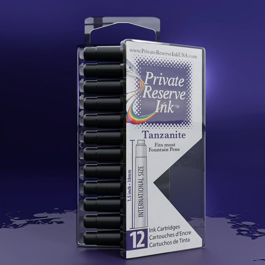 12 Cartouches pour Stylo-Plume Tanzanite Private Reserve Ink