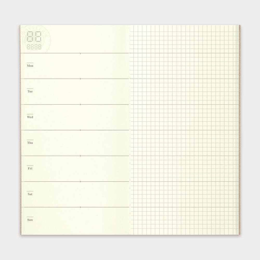 Traveler's Company Recharge Notebook 019 Agenda Semainier + Notes
