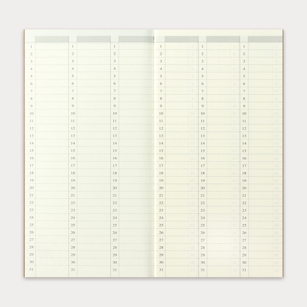 Traveler's Company Recharge Notebook 018 Agenda Semainier