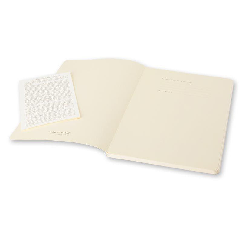 2 Cahiers Volant Grand Format Pages Blanches Rose et Magenta Moleskine