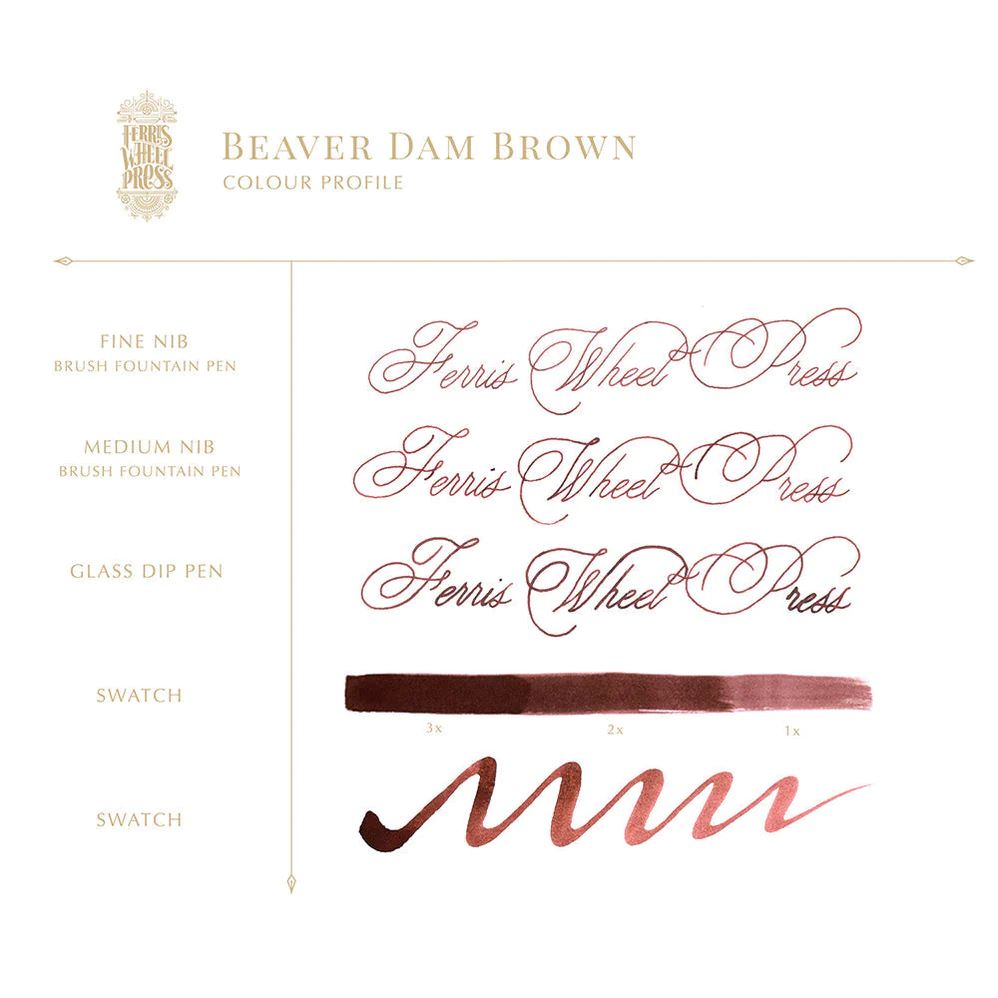 Encre Beaver Dam Brown 38ml Ferris Wheel Press