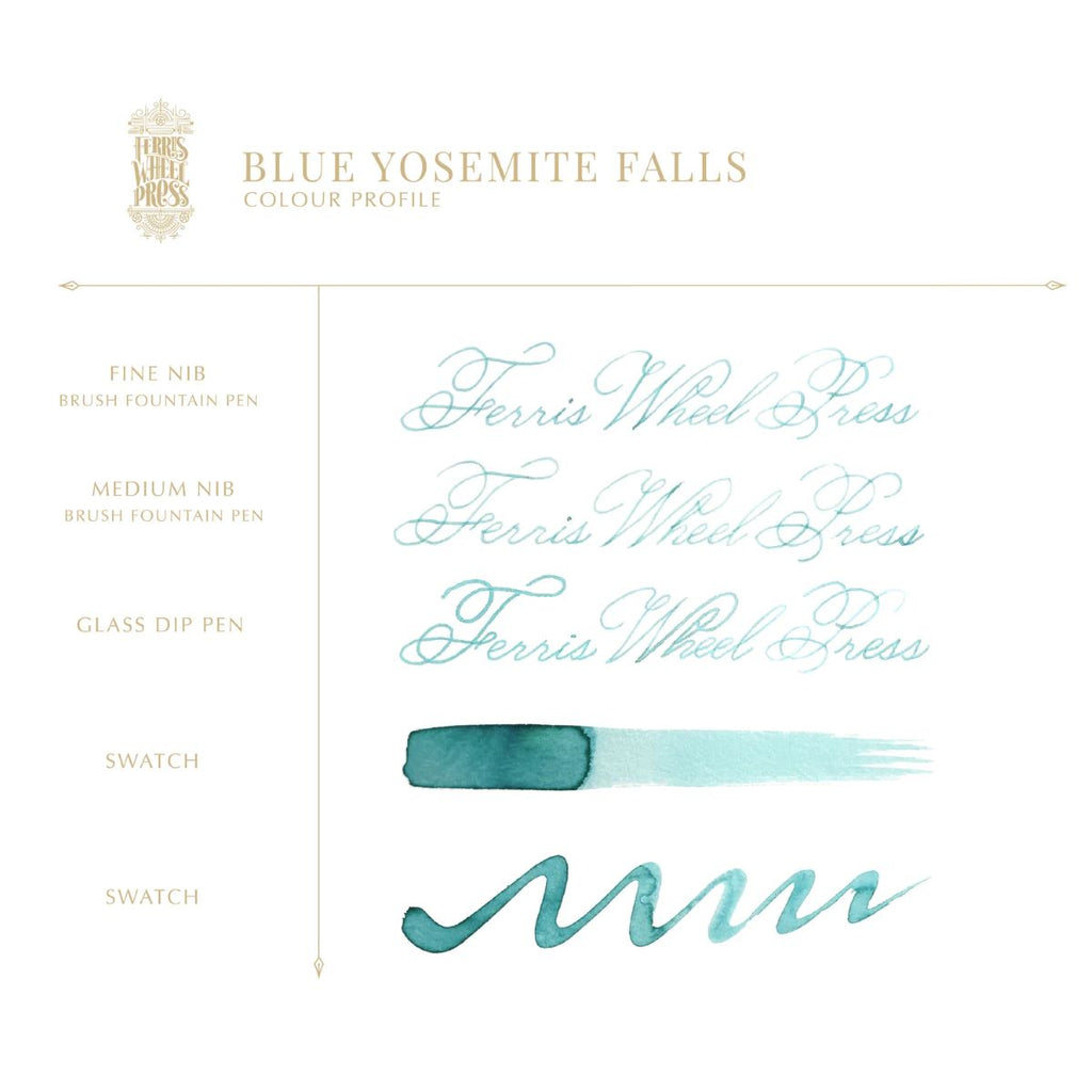 Encres pour Stylos-Plume Blue Yosemite Falls 38ml Ferris Wheel Press