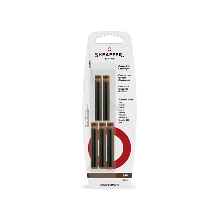 5 Cartouches d'Encre Classiques Marron Sheaffer