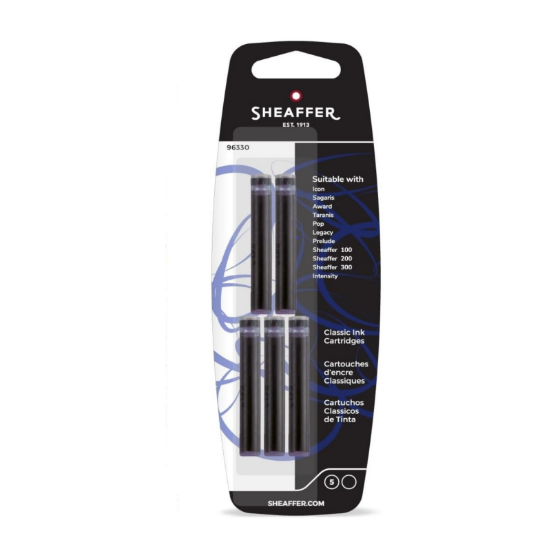 5 Cartouches d'Encre Classiques Noir Sheaffer