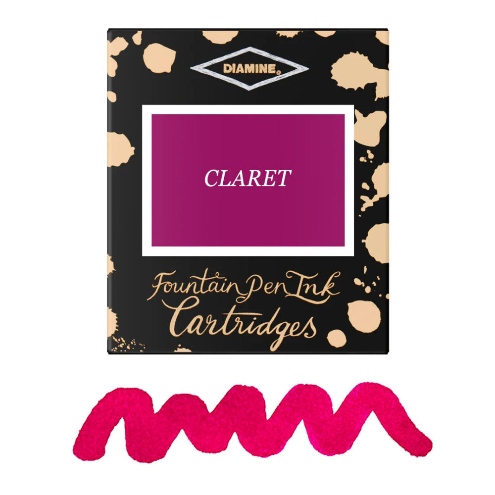 6 Cartouches pour Stylos-Plume Claret Diamine
