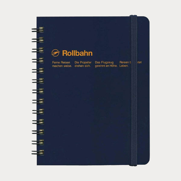 Carnet Quadrillé Rigide A7 Rollbahn Bleu Foncé Delfonics