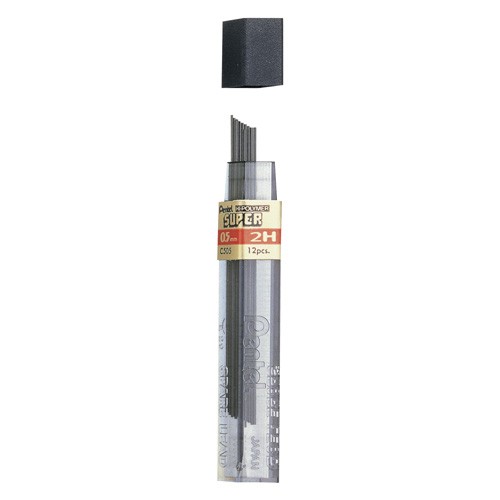 Pentel Étui de 12 Mines Hi-Polymer Super 0.5 mm