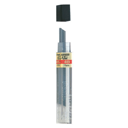 Pentel Étui de 12 Mines Hi-Polymer Super 0.5 mm