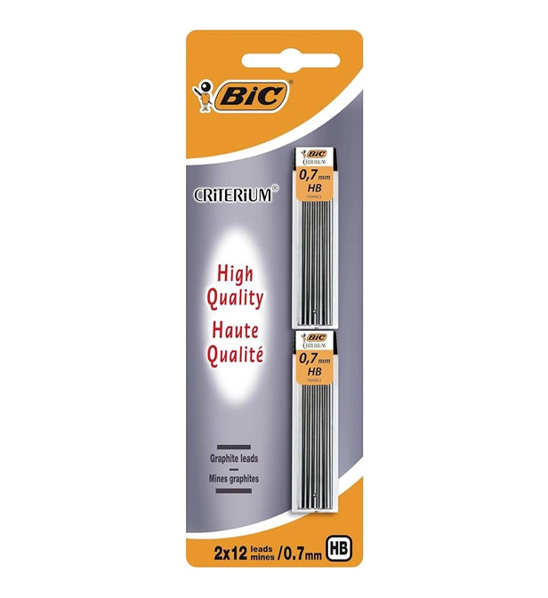 Étui de 12 Mines Criterium 0.7mm HB BIC