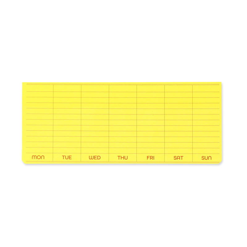 Bloc-Notes Autocollant Planning Semainier Jaune Penco