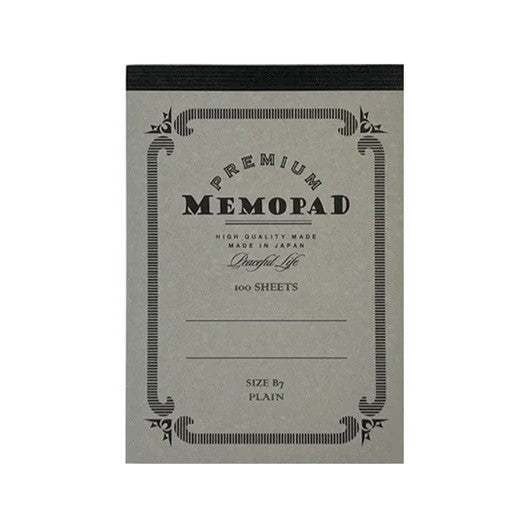 Bloc-Notes B7 à Pages Blanches Gris Daiso