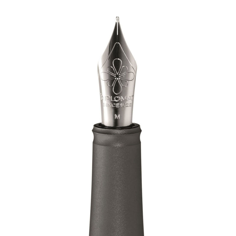 Bloc-Plume Aero avec Manchon Noir et Plume Acier Diplomat