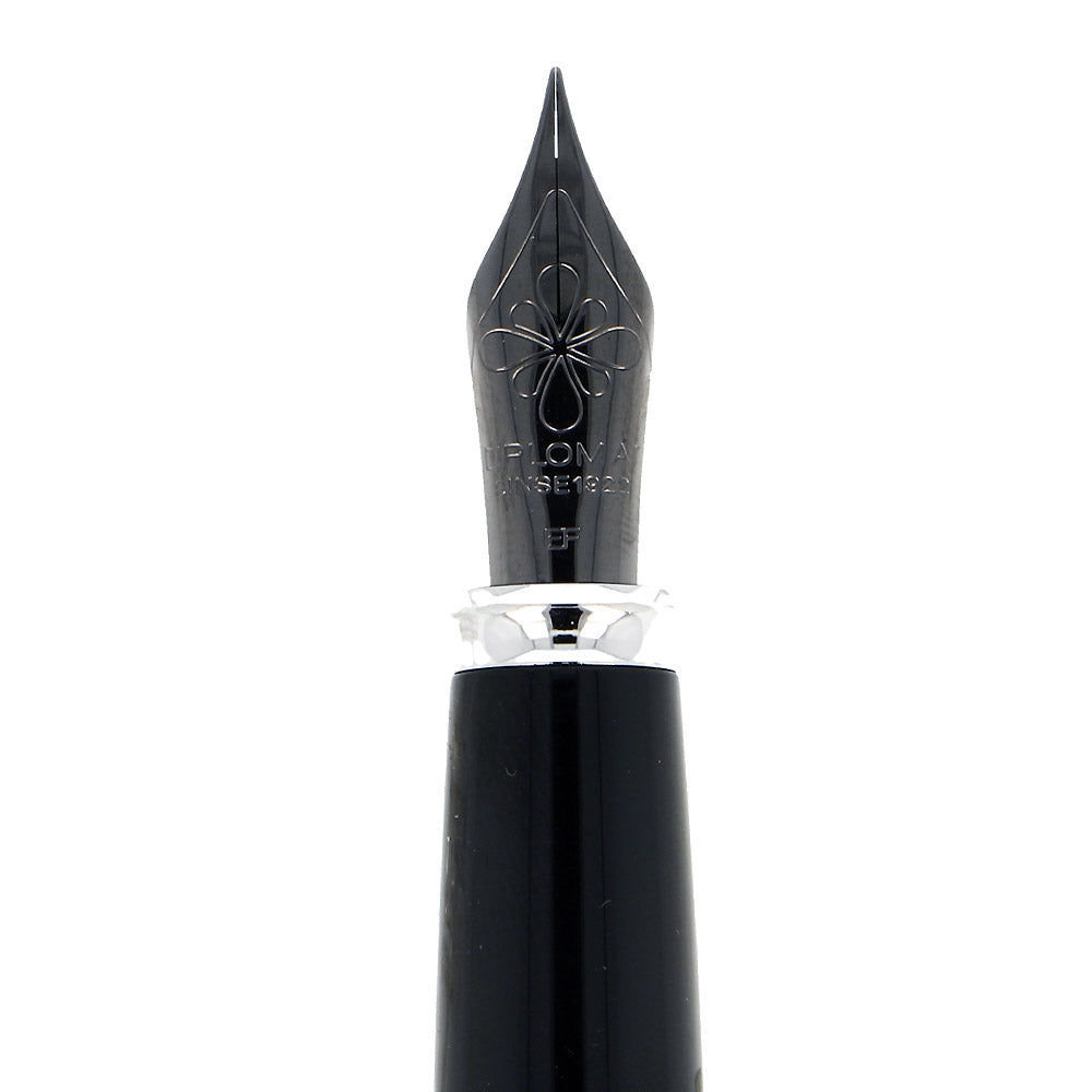 Bloc-Plume Excellence A2 Noir PVD Chrome Acier Diplomat