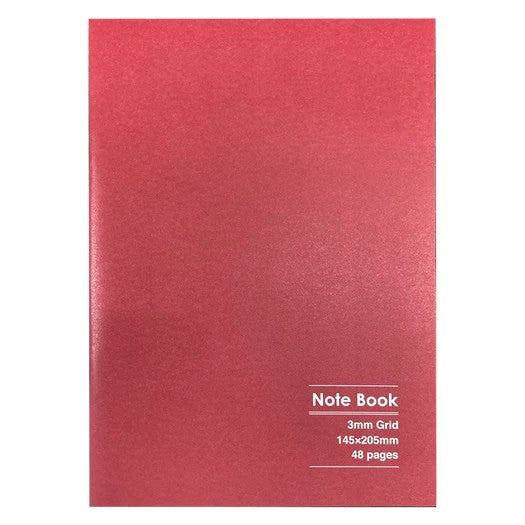 Cahier A5 Retro à Carreaux Rouge Daiso