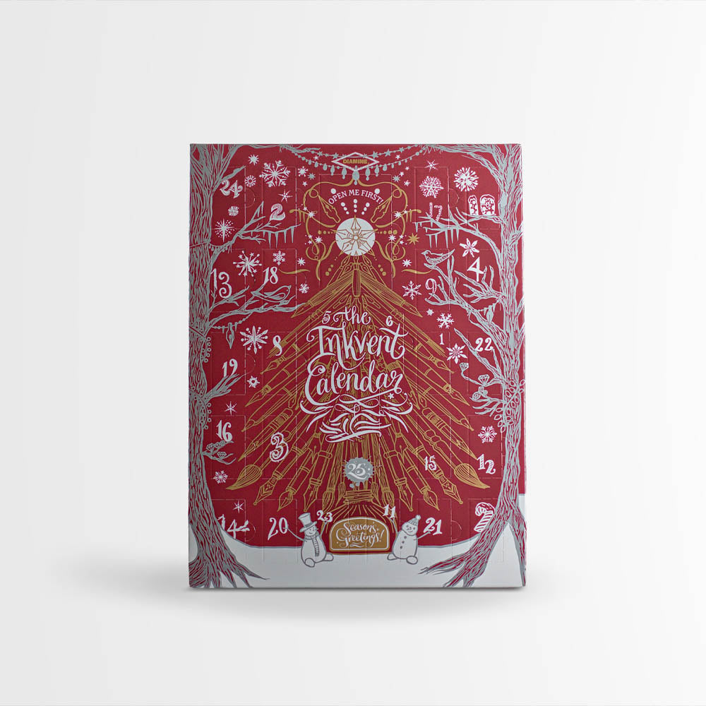 Calendrier InkVent Burgundy Edition - Set de 25 Encres Diamine