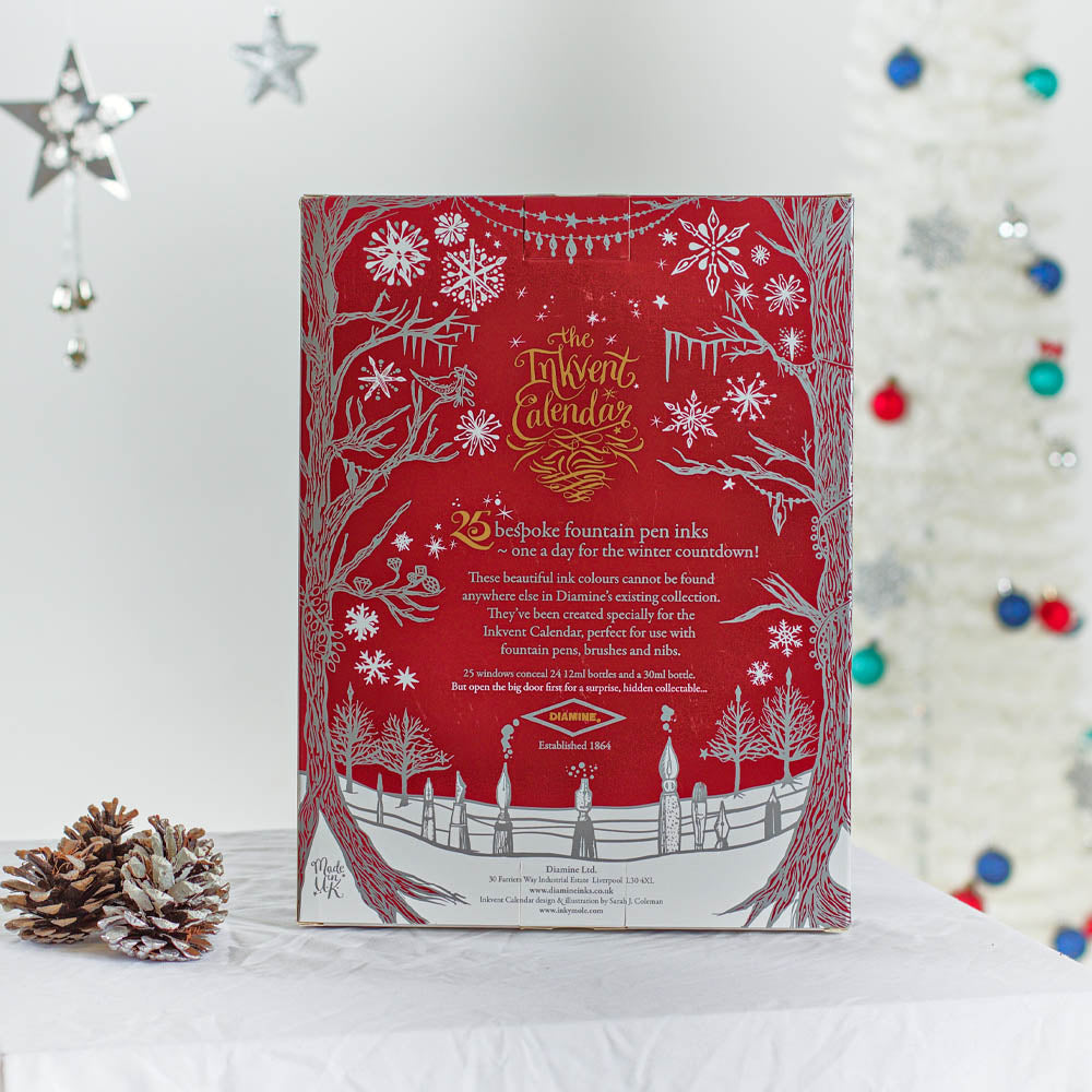 Calendrier InkVent Burgundy Edition - Set de 25 Encres Diamine